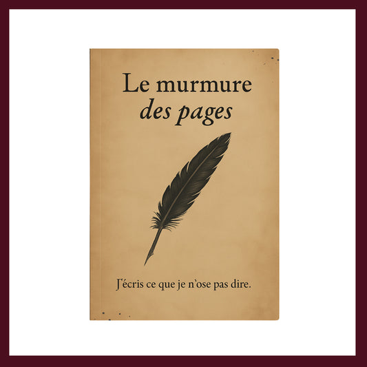 Couverture avant du carnet Le murmure des pages inspiré du romantisme gothique