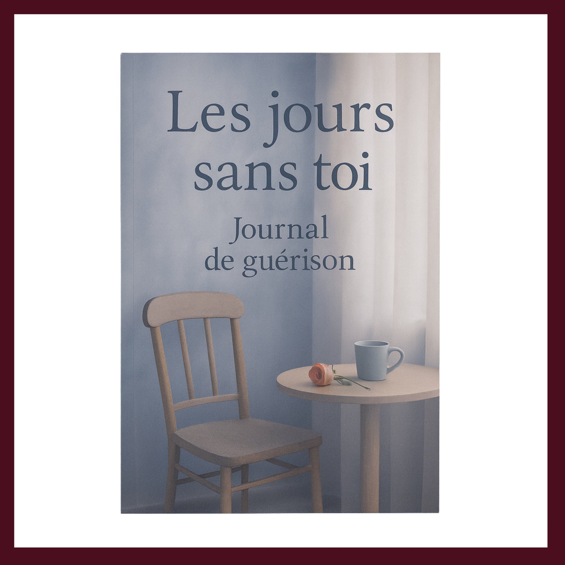 Couverture avant du carnet Les jours sans toi inspiré du romantisme gothique