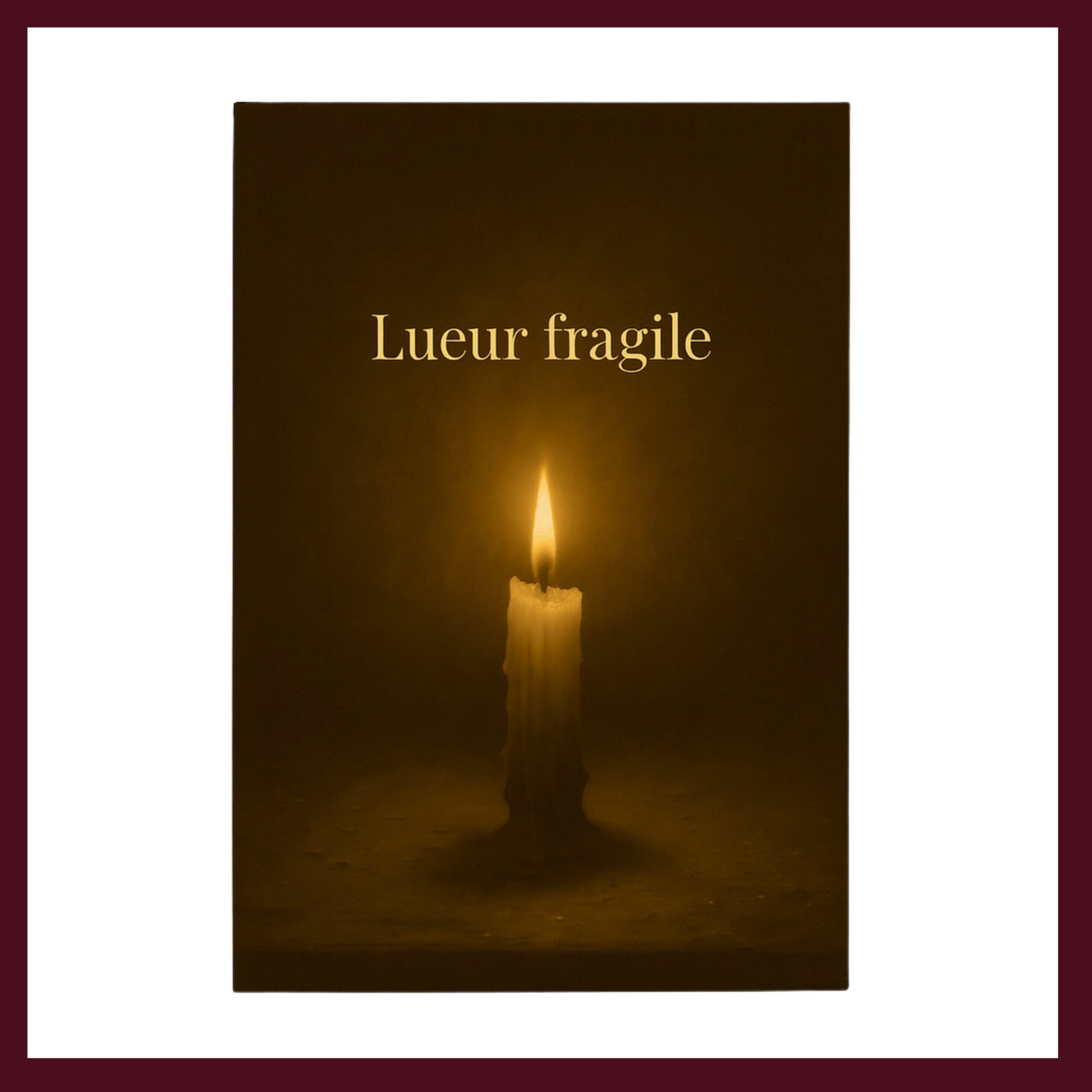 Couverture avant du carnet Lueur fragile inspiré du romantisme gothique