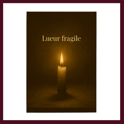 Couverture avant du carnet Lueur fragile inspiré du romantisme gothique