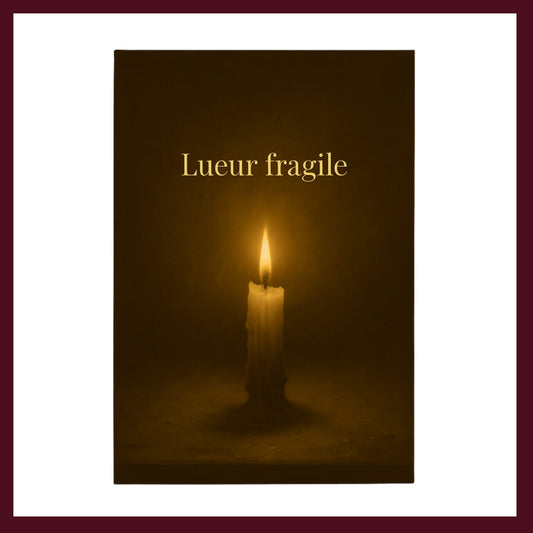 Couverture avant du carnet Lueur fragile inspiré du romantisme gothique