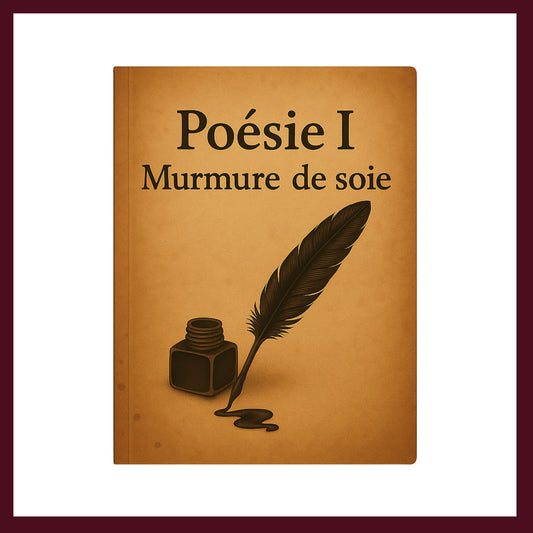 Couverture avant du carnet Poésie I : Murmure de soie inspiré du romantisme gothique