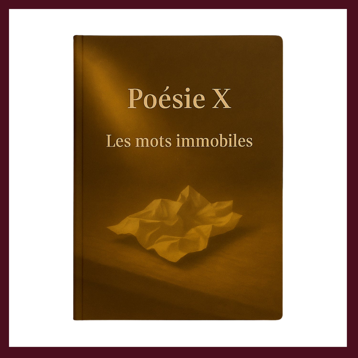 Couverture avant du carnet Poésie X : Les mots immobiles inspiré du romantisme gothique