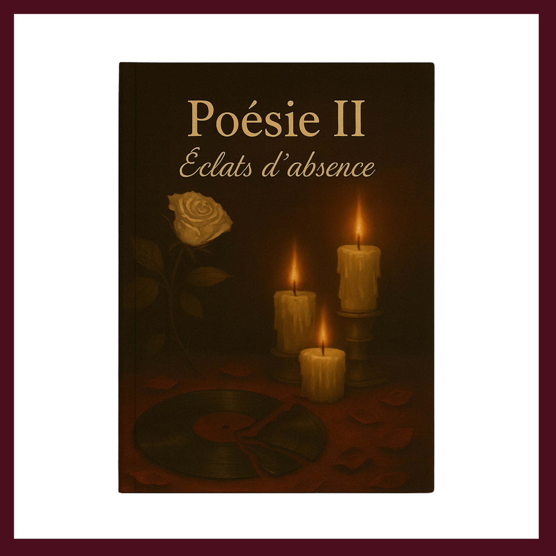 Couverture avant du carnet Poésie II : Éclats d'absence inspiré du romantisme gothique
