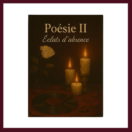 Couverture avant du carnet Poésie II : Éclats d'absence inspiré du romantisme gothique