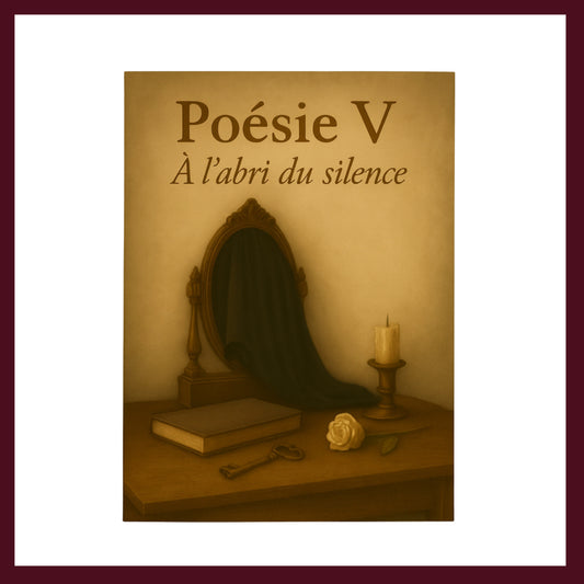 Couverture avant du carnet Poésie V : À l'abri du silence inspiré du romantisme gothique