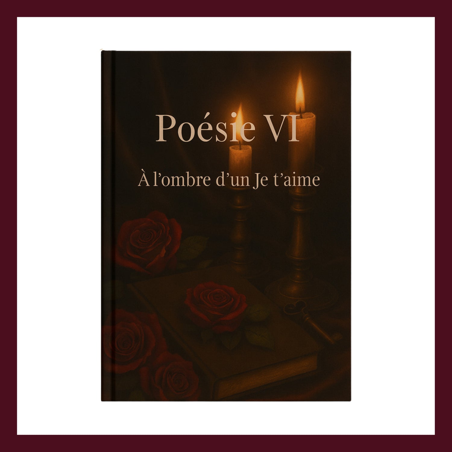 Couverture avant du carnet Poésie VI : À l'ombre d'un Je t'aime inspiré du romantisme gothique