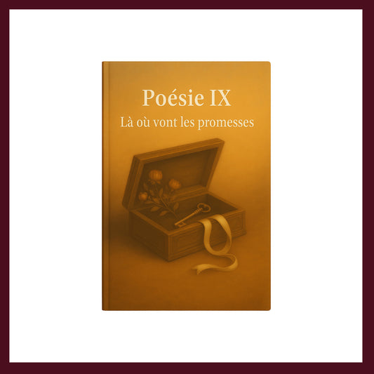 Couverture avant du carnet Poésie IX : Là où vont les promesses inspiré du romantisme gothique