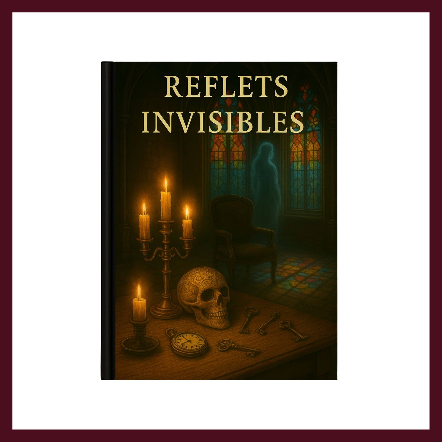 Couverture avant du carnet Collector Reflets Invisibles inspiré du romantisme gothique