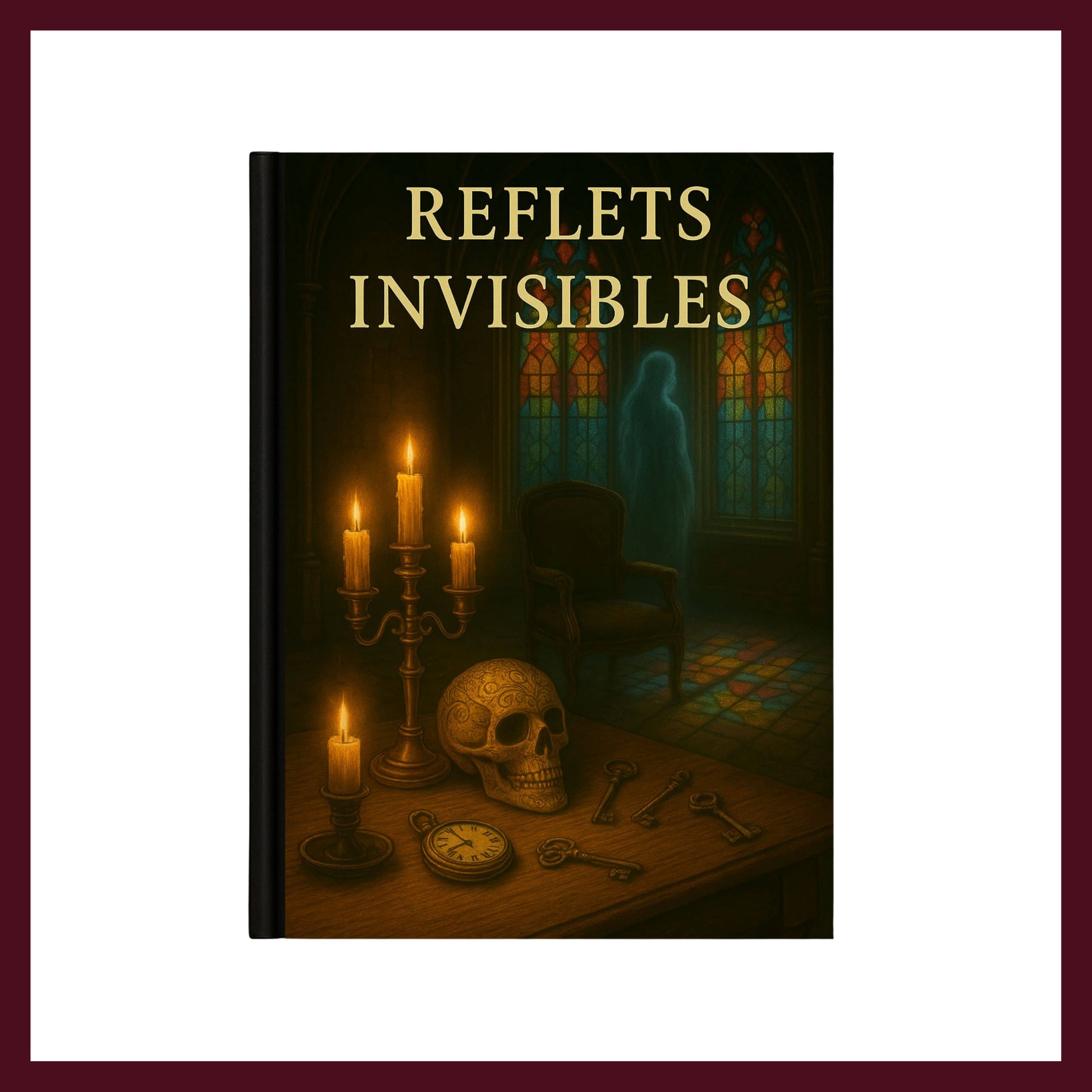 Couverture avant du carnet Collector Reflets Invisibles inspiré du romantisme gothique
