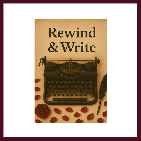 Couverture avant du carnet Rewind&Write inspiré du romantisme gothique