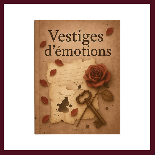 Couverture avant du carnet Vestiges d'émotions inspiré du romantisme gothique